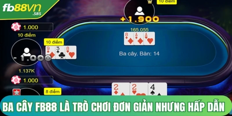 Ba cây FB88 là một trò chơi đơn giản nhưng hấp dẫn