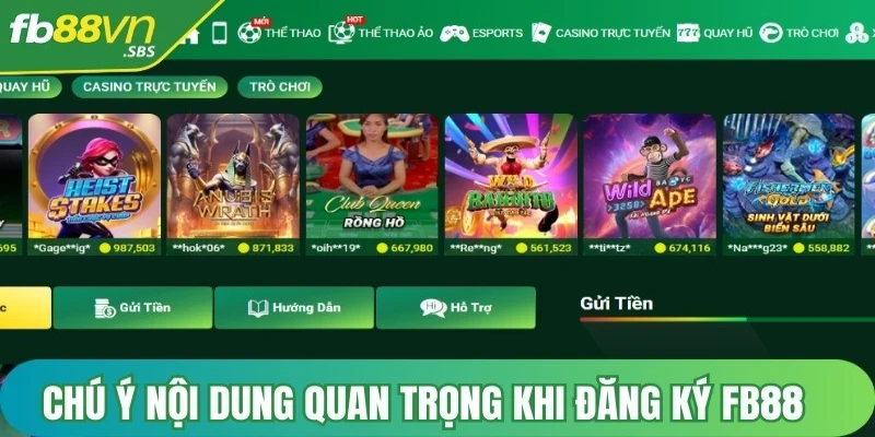 Chú ý những nội dung quan trọng khi đăng ký FB88 được suôn sẻ, thành công