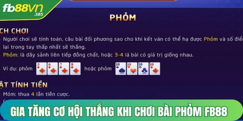 Gia tăng cơ hội chiến thắng khi chơi Bài Phỏm FB88