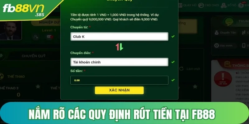 Nắm rõ các quy định rút tiền tại FB88 trước khi thực hiện giao dịch